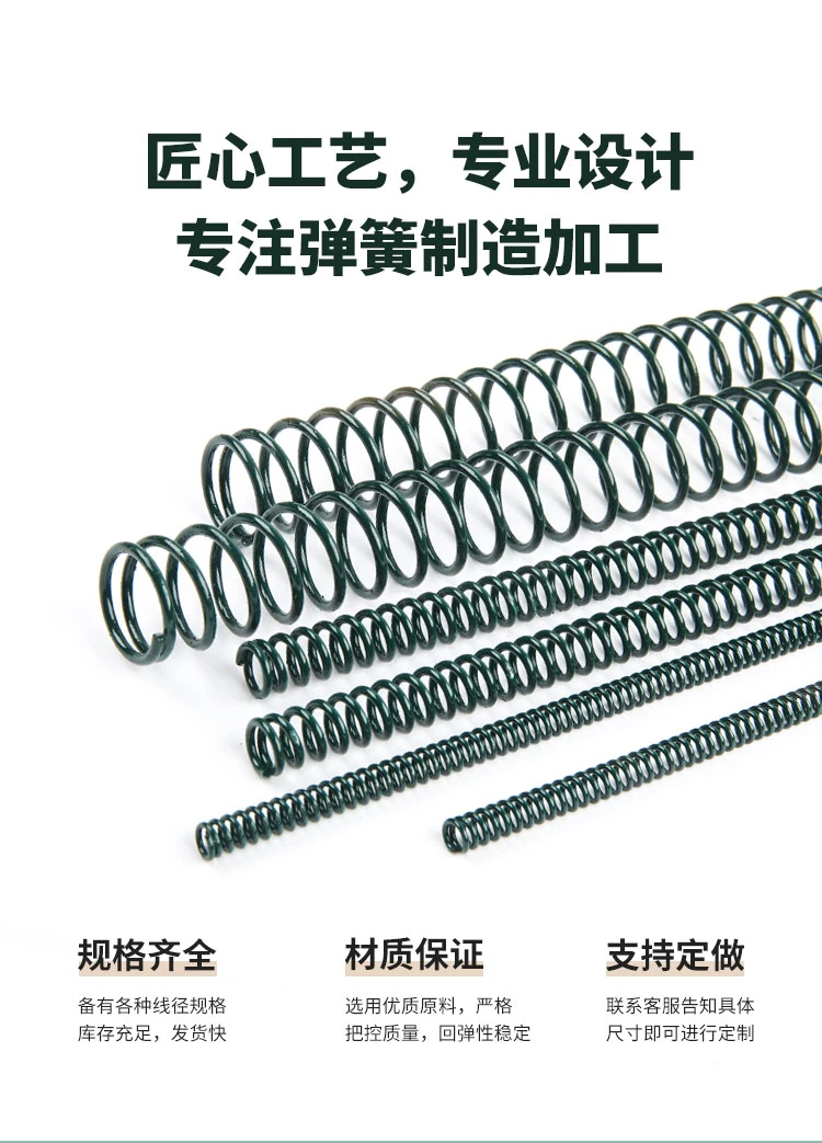 Green Round Wire Compression Spring product pages - DingLi Spring (4).webp